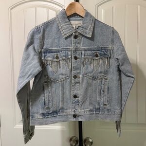 Saltwater Luxe Denim Jacket with Rhinestone Accents *NWT*